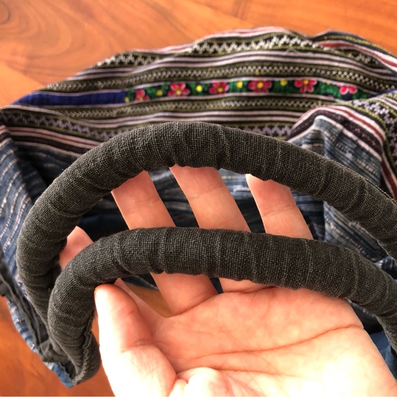 Vintage Multicolored Boho Hippie Festival Baggy Slouchy Roomy Shoulder Bag - Picture 8 of 13